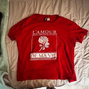 H&M Divided Red Short-sleeve T-Shirt